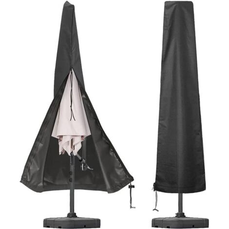 Housse de Protection pour Parasol ,210D Oxford Housse parasol pour Parasol avec Sac de Rangement, Résistant aux Intempéries, aux UV, à la Neige（190x30x50cm）