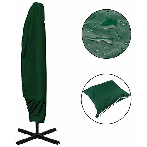 Housse de protection pour parasol déporté ，210D imperméable à la poussière Résistant aux UV ，Housse 265cm pour parasol déporté