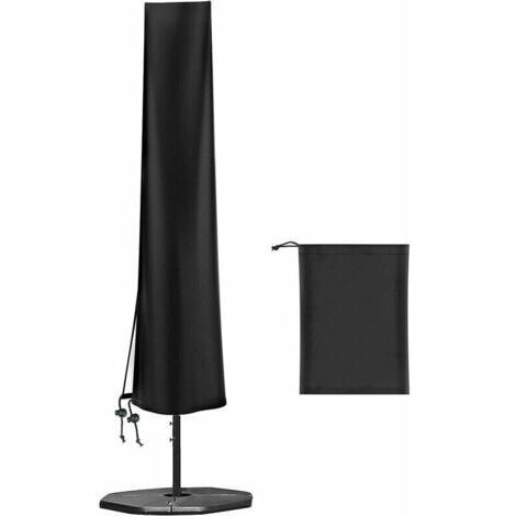 Housse de Protection pour Parasol Deporte 2m 3m, Housse de Parasol Déporté Imperméable 420D Oxford Couverture de Parasol avec Fermeture à Glissière(H190x50x30cm)