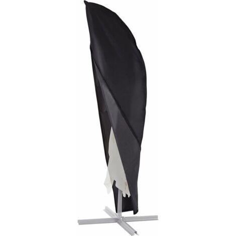 Housse de protection, pour parasol déporté, convient pour 2 m, 3 m, 3,5 m de diamètre, housse de parasol, protection UV, fermeture éclair sur toute la longu et fond à cordon, en Oxfor