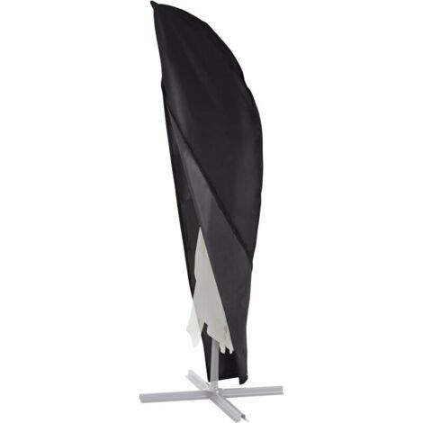 Housse de protection, pour parasol déporté, convient pour 2 m, 3 m, 3,5 m de diamètre, housse de parasol, protection UV, fermeture éclair sur toute la longueur et fond à cordon, en Oxford 210D, résist