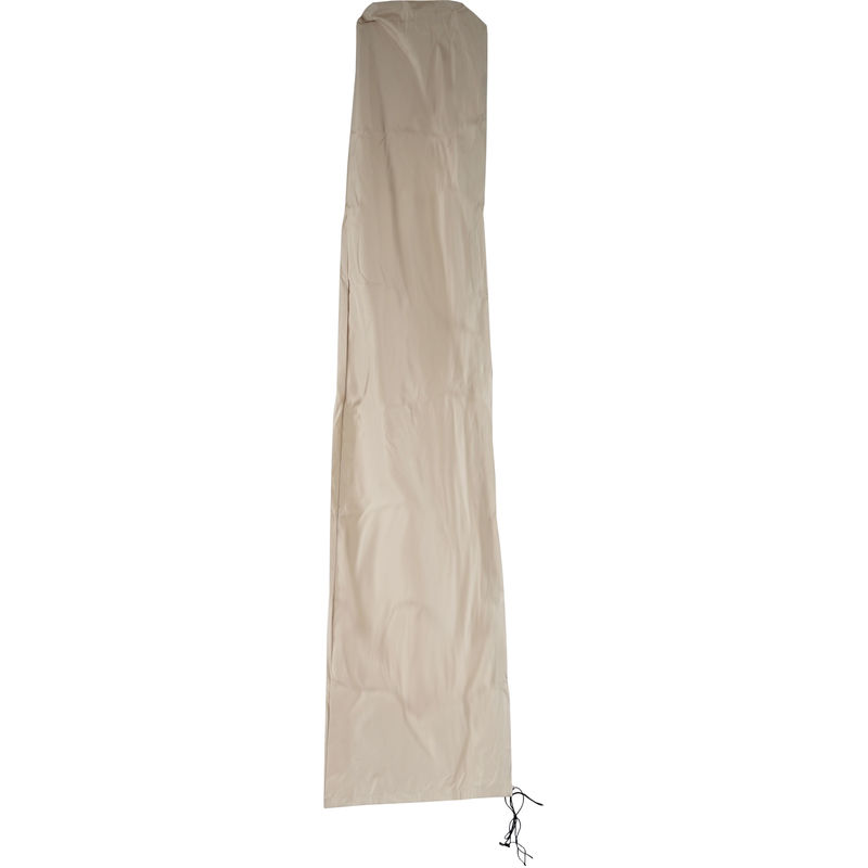 Housse de protection pour parasol déporté HHG, avec fermeture à glissière 3x3m - beige