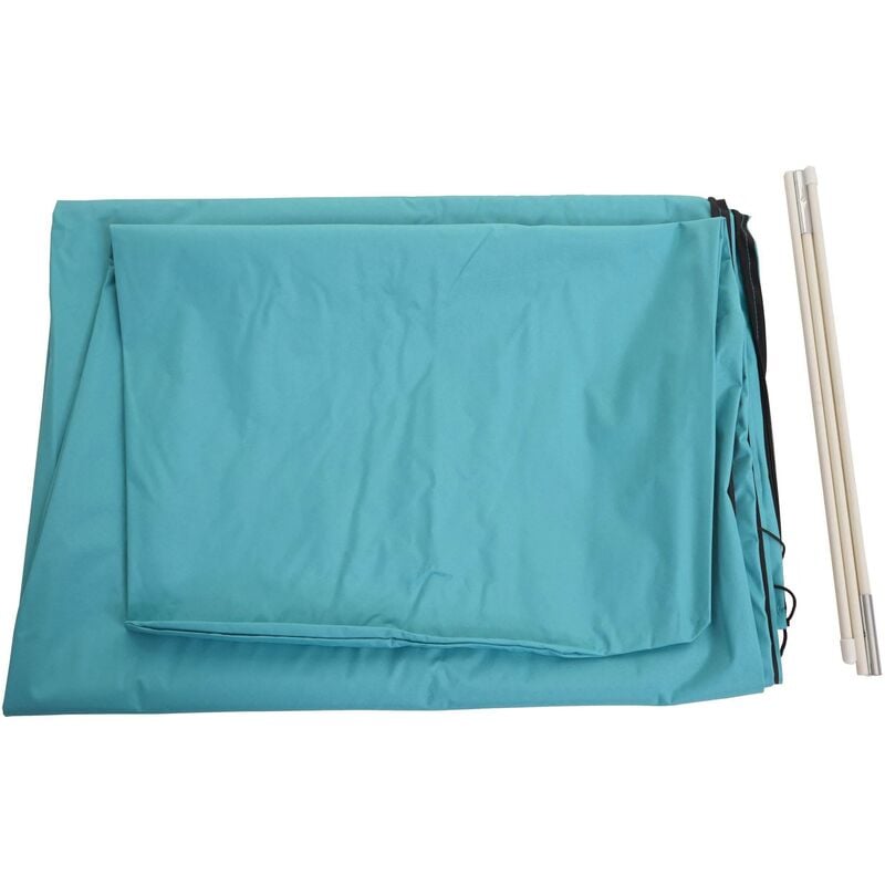 Jamais utilisé] Housse de protection HHG pour parasol jusqu'à 3,5 m, housse avec fermeture éclair turquoise - blue