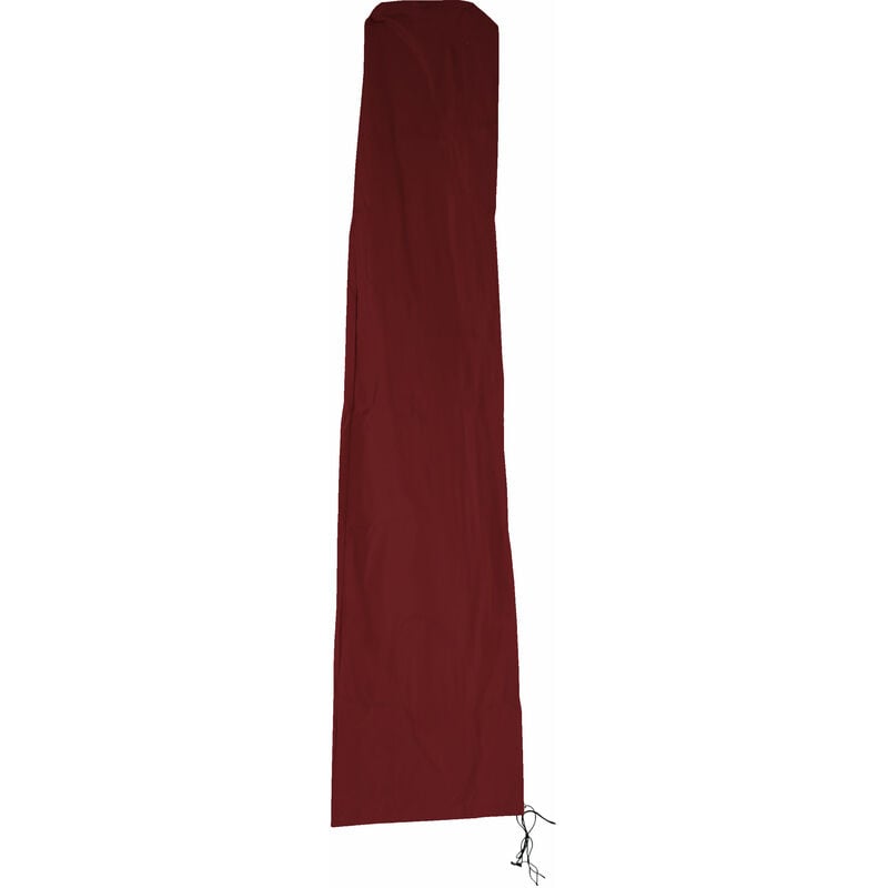 HHG - jamais utilisé] Housse de protection pour parasol jusqu'à 3,5 m, gaine de protection avec zip bordeaux - red