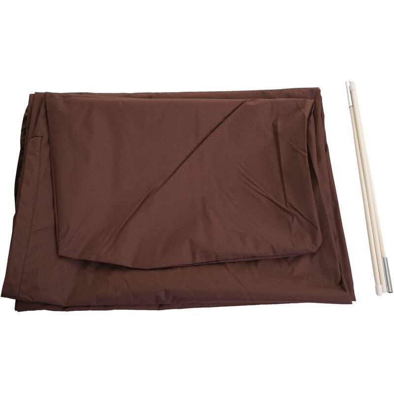 Jamais utilisé] Housse de protection HHG pour parasol jusqu'à 3,5 m, housse avec fermeture éclair brun - brown