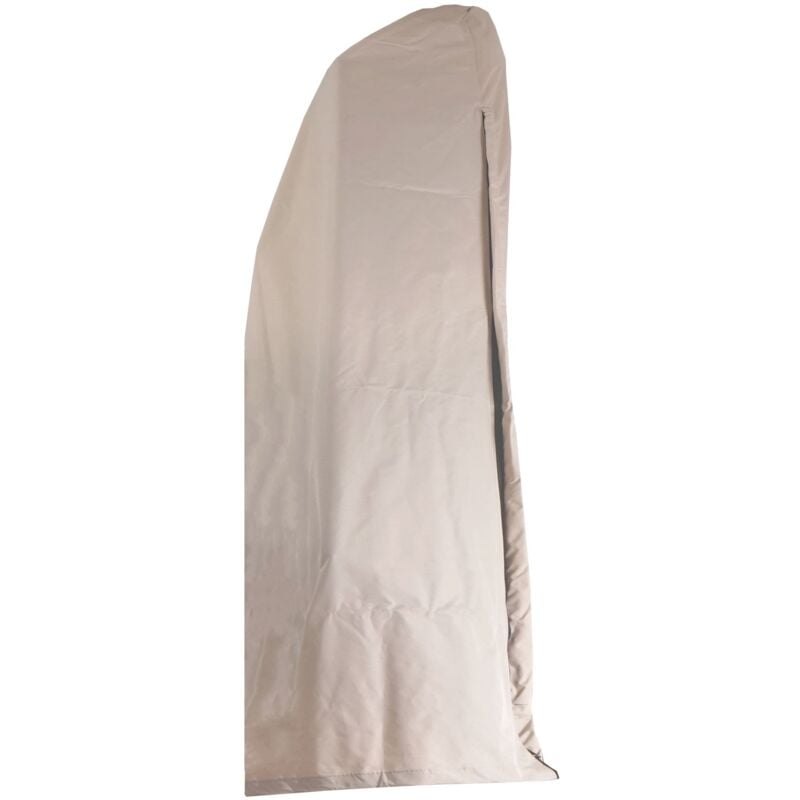 HHG - jamais utilisé] Housse de protection pour Parasol déporté 326 jusqu'à 3m, housse de protection Cover avec fermeture éclair, crème