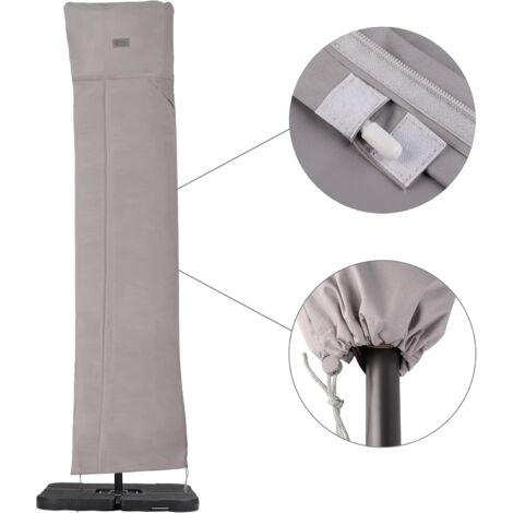Housse De Protection Pour Parasol Déporté - Tissu Oxford 420D Imperméable - Ø 2-4m - Avec Perche Télescopique