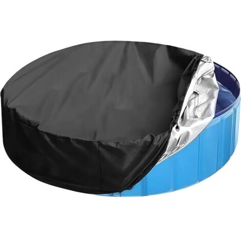 Housse de Protection pour Piscine ou Spa,Ronde Couvercle du Spa Solaire Extérieur Housse Ronde pour SPA Imperméable À La Poussière Bâche De Protection Imperméable Et Aux Rayons UV ( 210cm x 30cm )