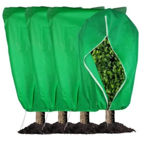 Housse de protection pour plantes en non-tissé - 80 g/m² - 120x180 cm - Lot de 4 - Vert