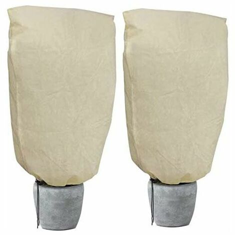 Housse de Protection pour Plantes, Housse d'hivernage économique Grande Capacité (2 Pack) - 100 x 80 cm