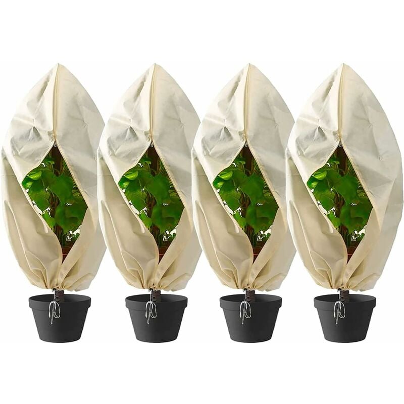 Housse de Protection pour Plantes, Housse d'hivernage Non tissée 80 g/m² Protection Que Toutes Vos Plantes en Pot volumineuses et résistantes au