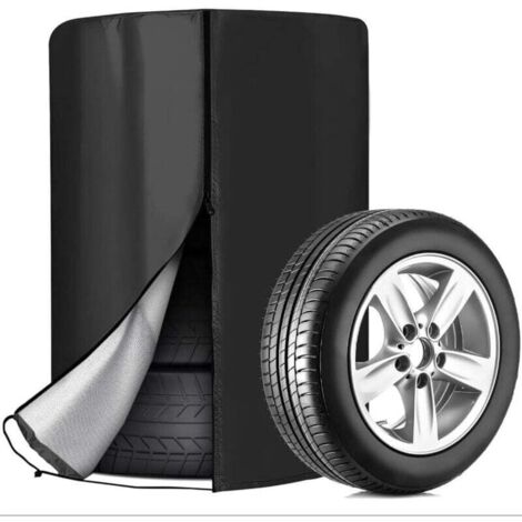 Housse de protection pour pneu de voiture - Étanche à la poussière et à l'eau - noire 58 x 76 cm