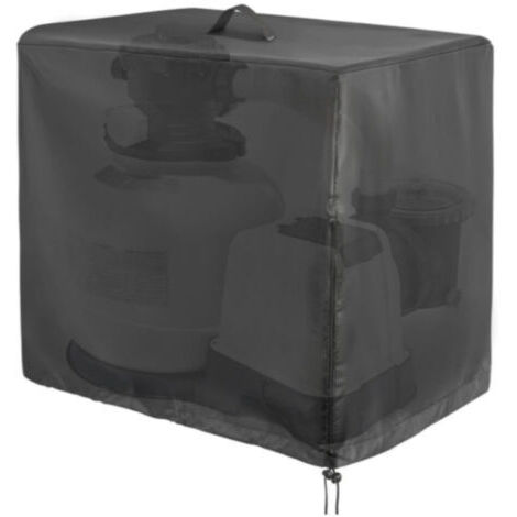 Housse de protection pour pompe de piscine 84x61x86cm – Tissu Oxford imperméable 420D – Cordon de serrage réglable – Protection anti-UV