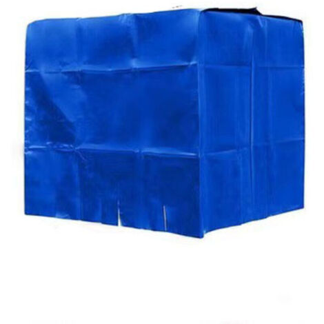 Housse de protection pour réservoir d'eau IBC 1 000 L, anti-poussière, anti-UV et anti-pluie, 120 x 100 x 116 cm (bleu)