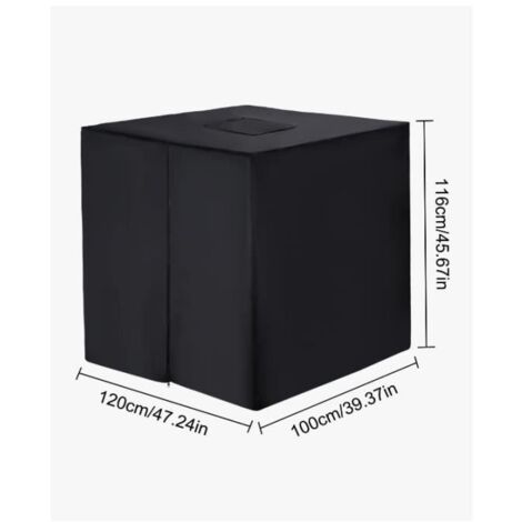 Housse de protection pour réservoir d'eau IBC - Anti-UV - 120x100x116 cm - Noir