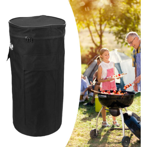 Housse de protection pour réservoir gaz 600D Oxford noir imperméable respirable avec pochette de rangement pour cylindre gaz camping barbecue grand diamètre (33cm/13in, hauteur:66cm/26in)