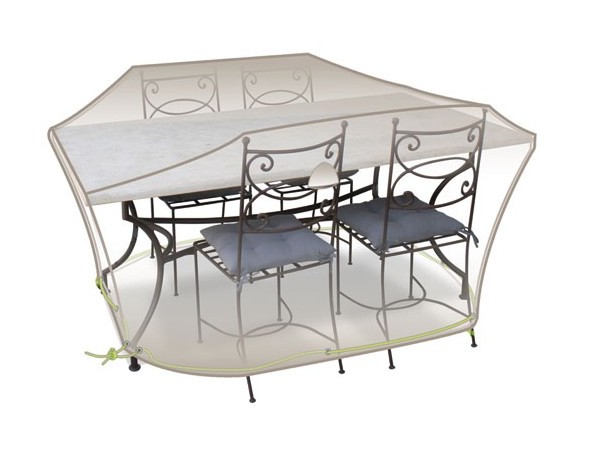 Jardiline - Housse table rectangle + chaises - 4 à 6 personnes - gris mastic