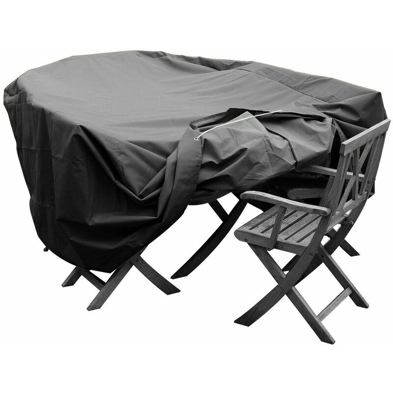 Housse de protection pour Salon de Jardin Haute qualité polyester l 270 x l 150 x h 78 cm couleur anthracite - Anthracite