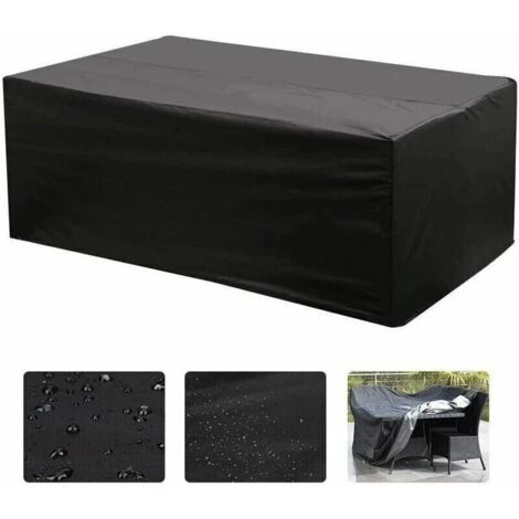 Housse de protection pour salon de jardin – Table rectangulaire Oxford UV résistant – 213 x 132 x 74 cm – Matière polyester Oxford 600D
