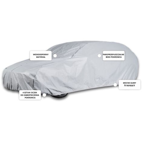 Housse de protection pour SUV Minivan L1 455-480 Auto Bâche Practic 3W Ceintures