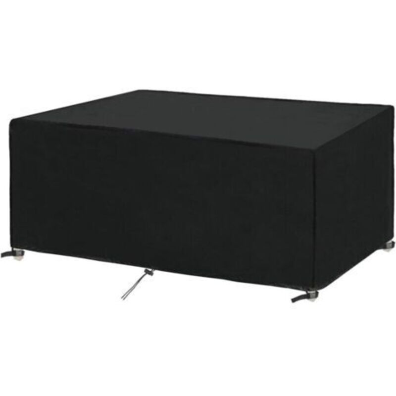 Housse de protection pour table de jardin 250x150x90cm – Imperméable, anti-UV, coupe-vent – Tissu Oxford renforcé, 2 évents d'air