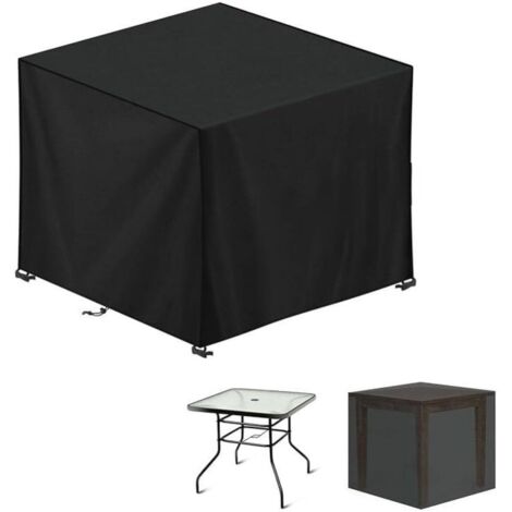 Housse de protection pour table de jardin 90x90x90cm – Tissu Oxford 420D imperméable – Anti-UV et coupe-vent – Sac de rangement inclus