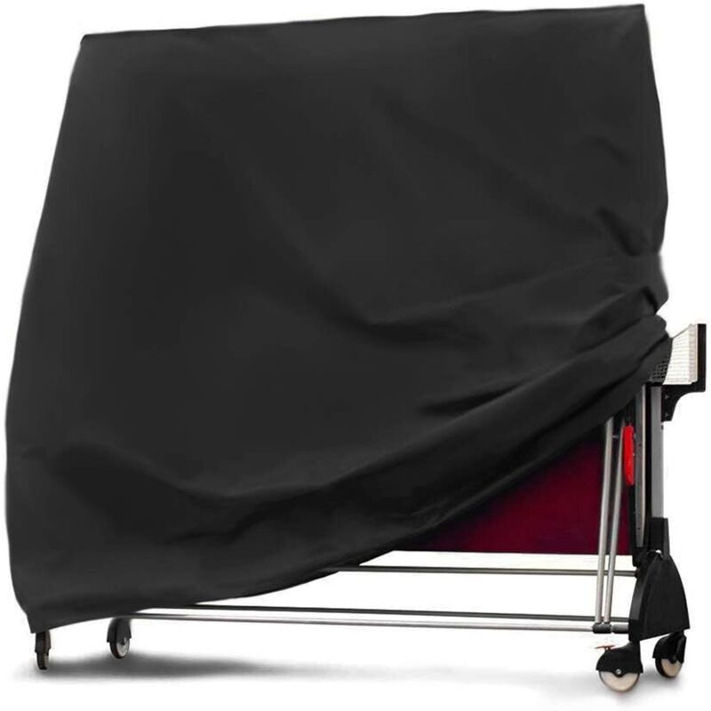 BRIDAY Housse de protection pour table de ping-pong - &Eacute;tanche - Anti-poussi&egrave;re - R&eacute;glable - Noir