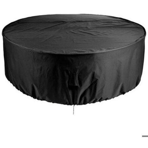 Housse de Protection pour Table Ronde de Jardin – Tissu Oxford 210D Anti-UV – Dimensions 120 x 75 cm – Fixation par Sangle