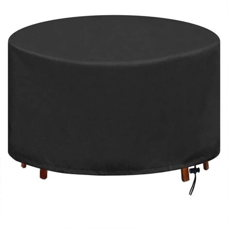 Housse De Protection Pour Table Ronde - Tissu Oxford 420D Imperméable - Résistante Aux UV Et Déchirures - Ø128 X 71 Cm - 1 Pièce