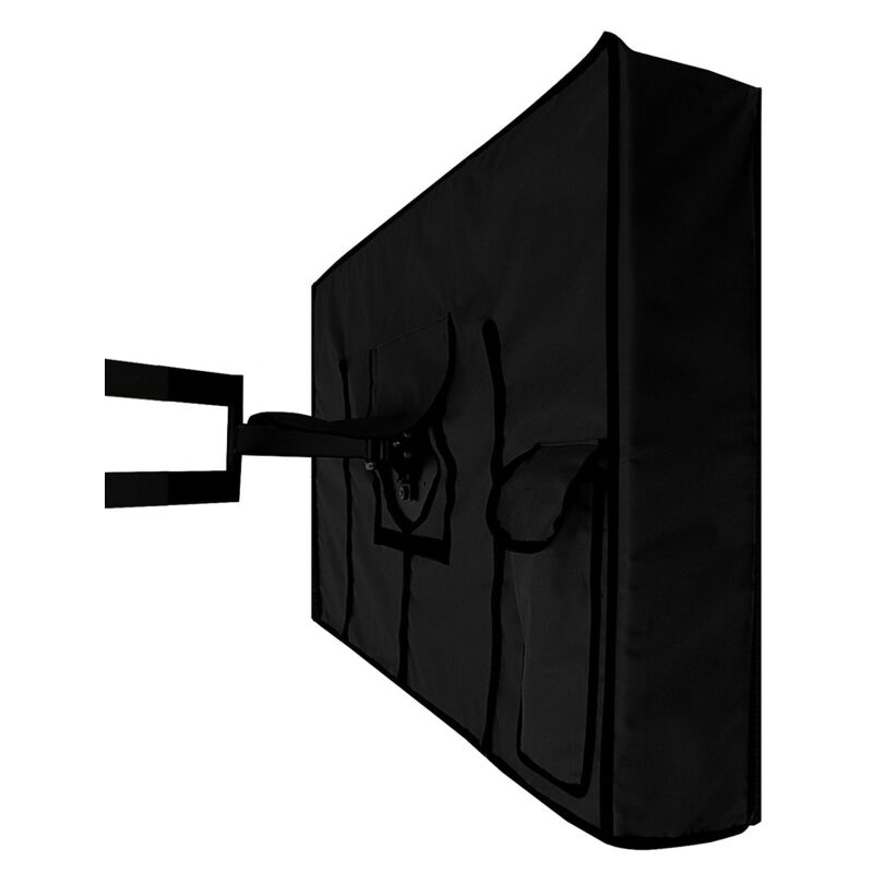 Housse de protection pour téléviseur d'extérieur 65' - 70' - Étanche à la poussière - Protection pour télécommande - Housse inférieure pour