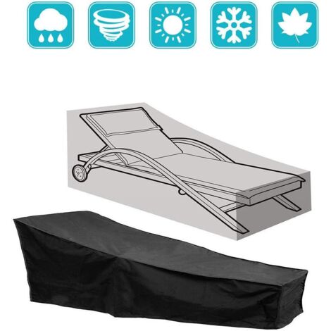 Housse de protection pour transats d'extérieur, imperméable et coupe-vent, en tissu Oxford