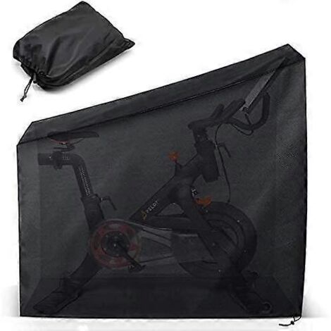 Housse de protection pour vélo d'appartement Peloton, vélo droit d'intérieur, protection contre la poussière et le soleil, pour vélo d'extérieur, coloris noir.