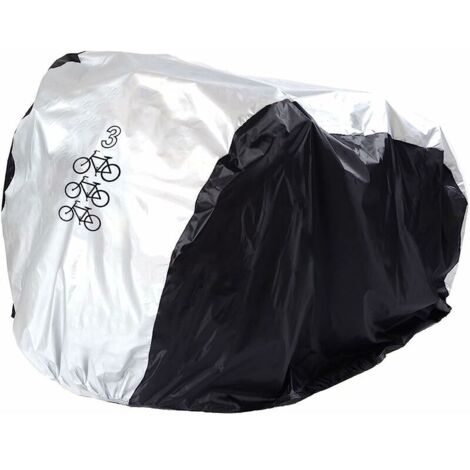 Housse de protection pour vélo étanche en polyester Argenté/noir (200 x 105 x 110 cm)
