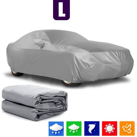 Housse De Protection Pour Voiture - Housse De Garage Complète - Imperméable Anti-Poussière Anti-Neige UV Résistant - Taille Moyenne - 1 Pièce