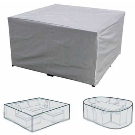Housse de protection rectangulaire pour meubles de jardin, en polyester, imperméable, anti-poussière, anti-UV, pour chaise ou table de jardin (dimensions : 240x240x90cm)