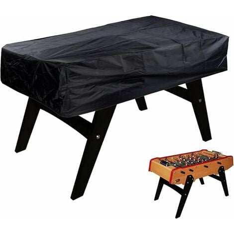 Housse de protection rectangulaire pour table de babyball 420D Oxford pour intérieur/extérieur, étanche, protège contre les rayons UV et la poussière, pour chaises de café, de billard,Noir，16311548CM，