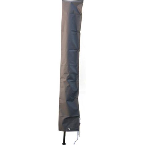 Housse de protection résistante aux intempéries - Pour parasols de jardin, de plage, de balcon - Jusqu'à 300 cm de diamètre - Gris