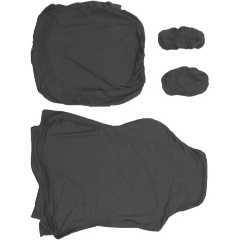 Housse de Protection Respirante pour Chaise de Bureau, Couverture avec Manches pour Fauteuil de Jeu en Polyester, Gris Foncé