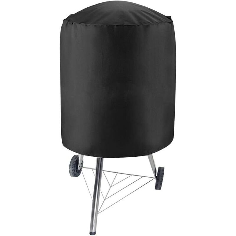 Housse Barbecue 75 x 70cm Noir Housse Bâche de Protection 210D Tissu Oxford Imperméable Bâche Barbecue Couverture de Gril Couverture de Barbecue
