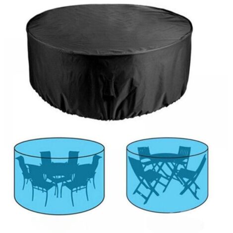Housse de protection ronde pour meubles de jardin, diamètre 120 cm x hauteur 75 cm, imperméable, coupe-vent, anti-poussière et résistante aux UV