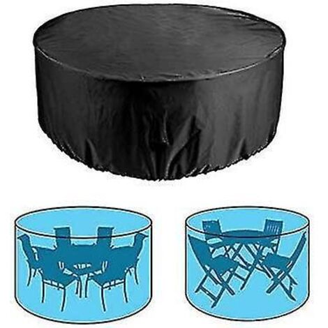Housse de protection ronde pour mobilier de jardin - Imperméable - Pour table ronde et tablette de balcon