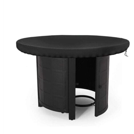 Housse de protection ronde pour plaque de feu, étanche, anti-UV 420D, pour plaque de cuisson et plaque de cuisson, noir (diamètre 80 cm)