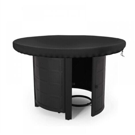 Housse de protection ronde pour plaque de feu, étanche, anti-UV 420D, pour plaque de cuisson et plaque de cuisson, noir (diamètre 80 cm)