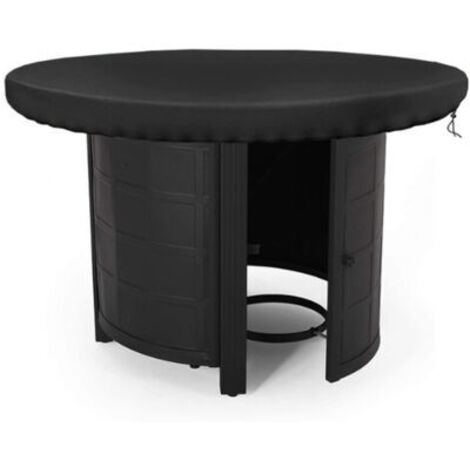 Housse de protection ronde pour plaque de feu, étanche, anti-UV 420D, pour plaque de cuisson et plaque de cuisson, noir (diamètre 80 cm)