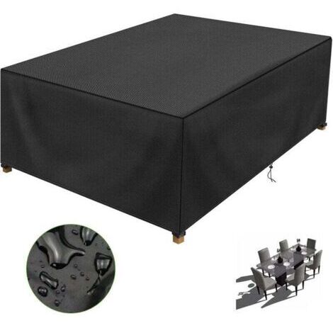 Housse De Protection Salon De Jardin 150x90x75cm, XU, Résistant à l'eau Robuste Tissu Oxford 210D Housse Protection Table De Jardin Exterieur, Résistance au Vent, Anti-UV -