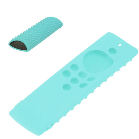 Housse de Protection Silicone Lavable pour Télécommande Fire TV Stick Lite Mint Green Anti-Slip avec Cordon