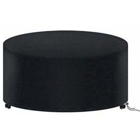 Housse de Protection Table Ronde de Jardin 180 X 90CM, Housse Salon de Jardin Imperméable, 210D Oxford Bache Protection Table Exterieur Ronde--