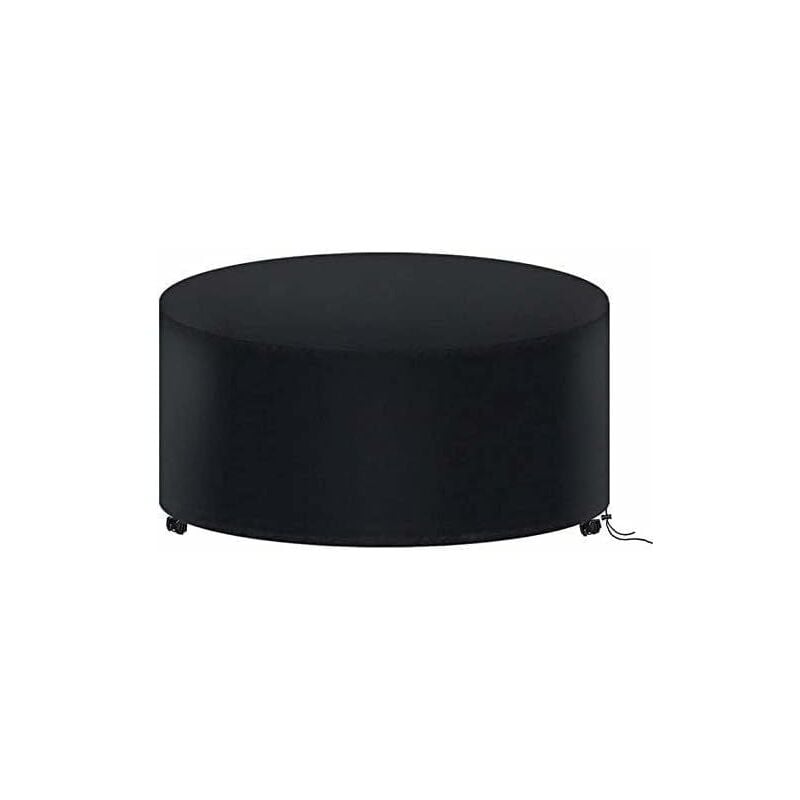 Housse de Protection Table Ronde de Jardin 180 x 90CM, Housse Salon de Jardin Imperméable, 210D Oxford Bache Protection Table Exterieur Ronde- Trimec