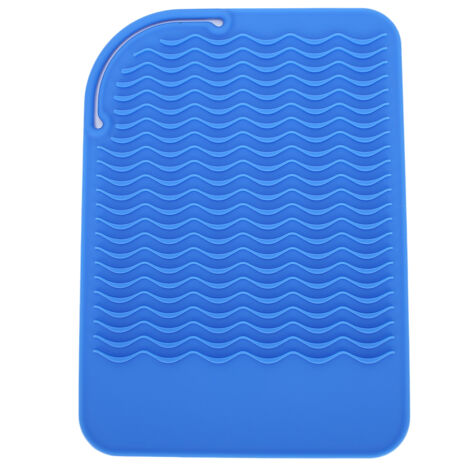 Housse de protection thermique pour lisseur en silicone, anti-dérapante, idéale pour voyage (Bleu)