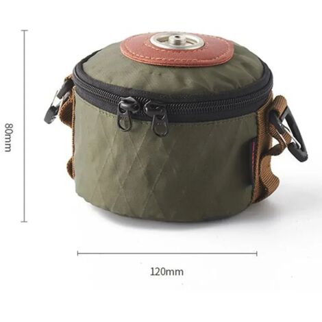 Housse de protection ultralégère camouflage pour bouteille de gaz de camping 450/230 g, tailles S/M/L, compatible avec les réchauds à gaz portables d'extérieur.